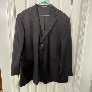 Oscar de la Renta Men’s 100% Wool Pinstripe Blazer Suit Jacket Size 52L W47